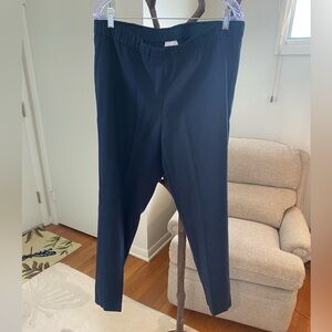 J.Jill Deep Blue pull on cotton pants 16W NWT